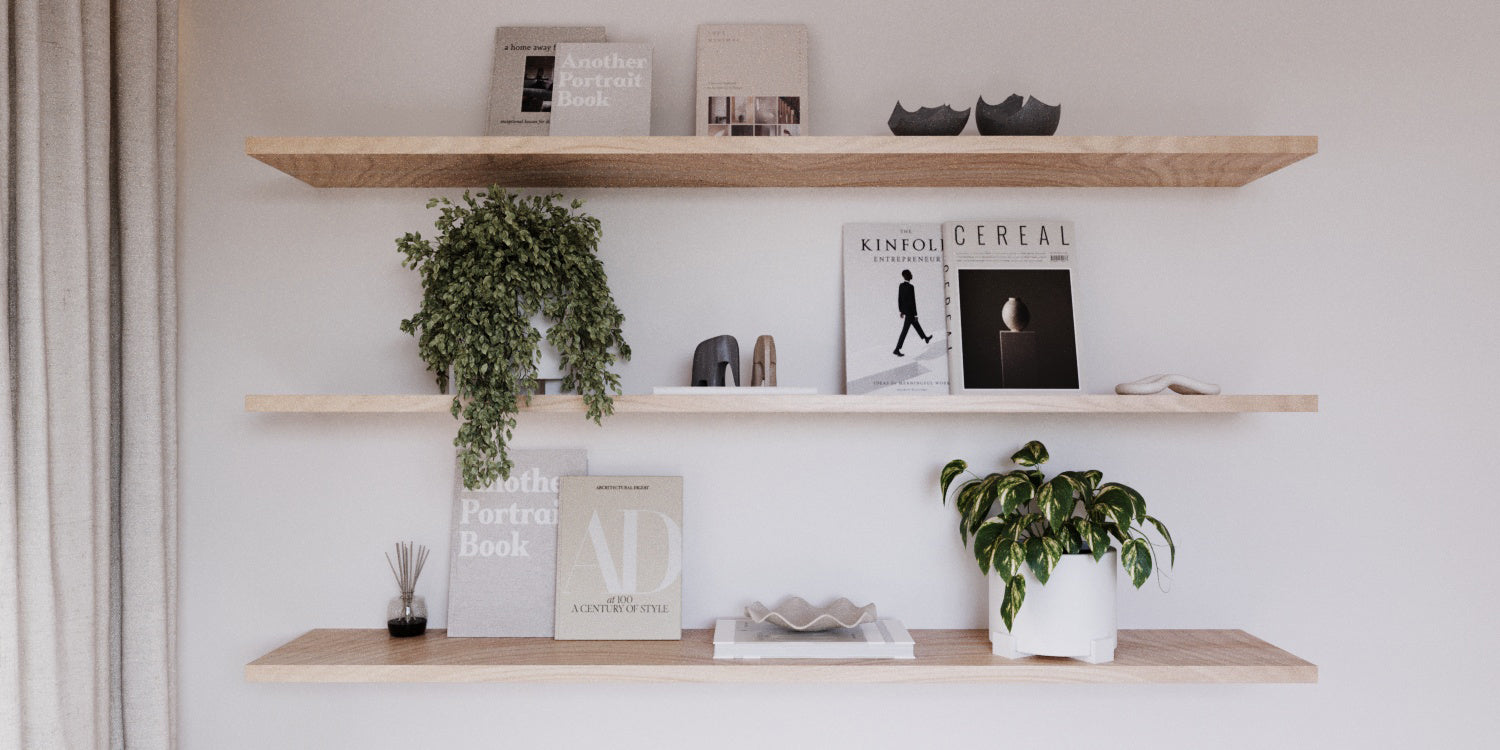 Prateleira Flutuante Premium em Castanho Estofado