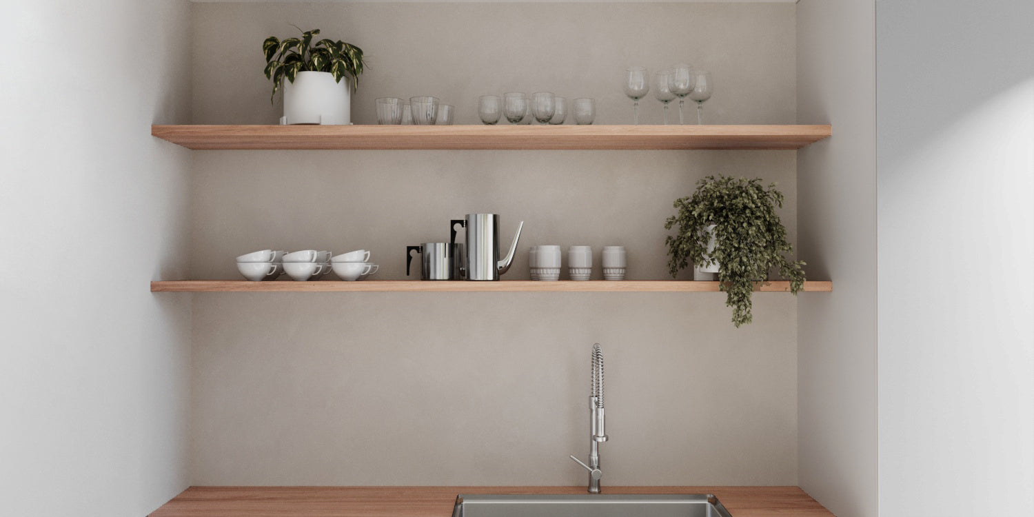 Prateleira Flutuante Premium em Faia Vaporizado
