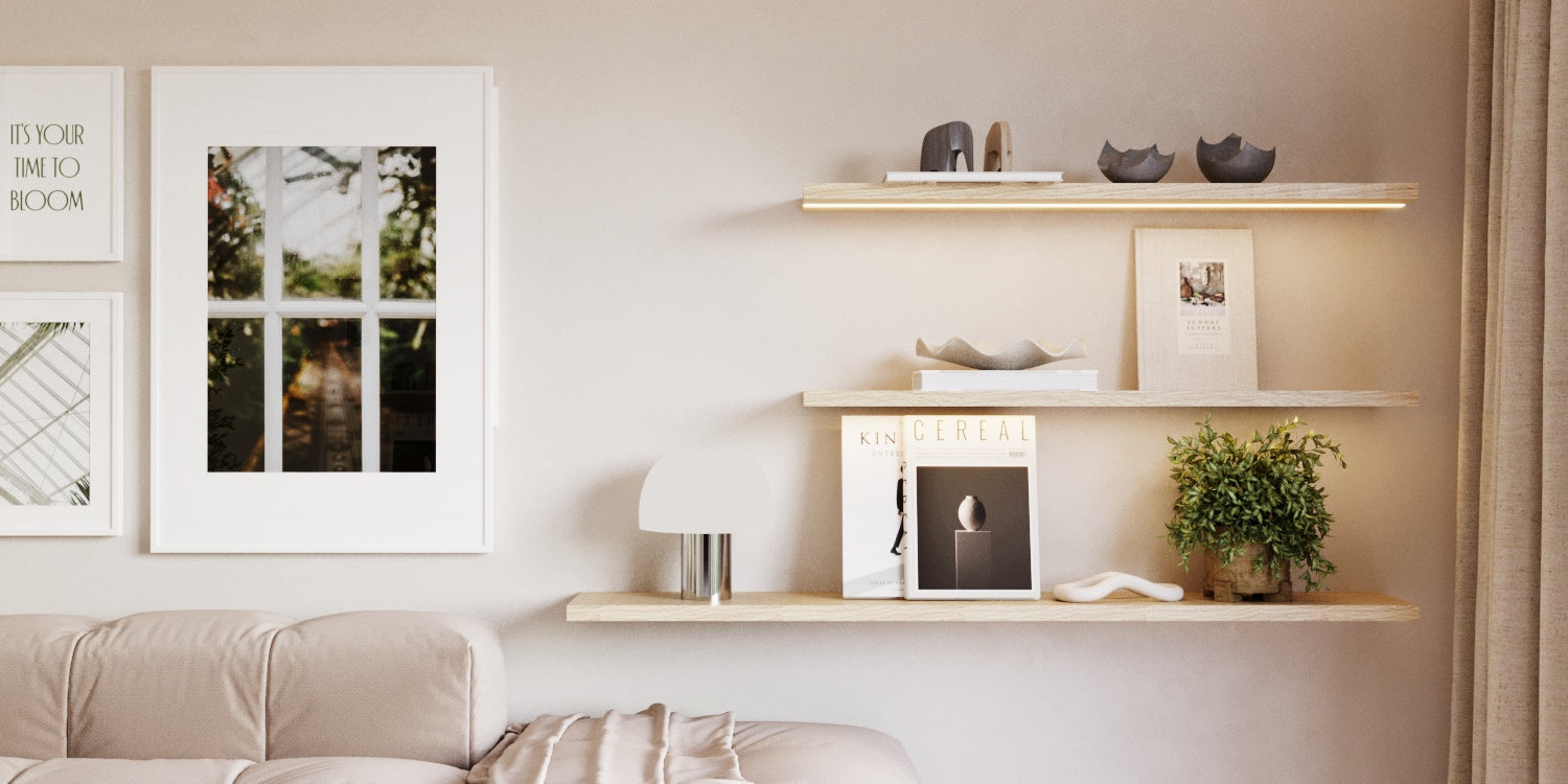 Prateleira Flutuante Premium em Freixo