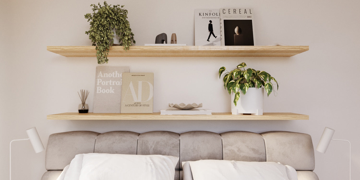 Prateleira Flutuante Premium em Pinho Americano