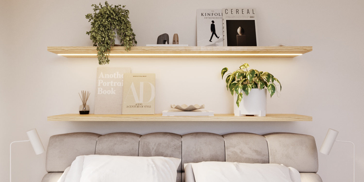 Prateleira Flutuante Premium em Pinho Americano